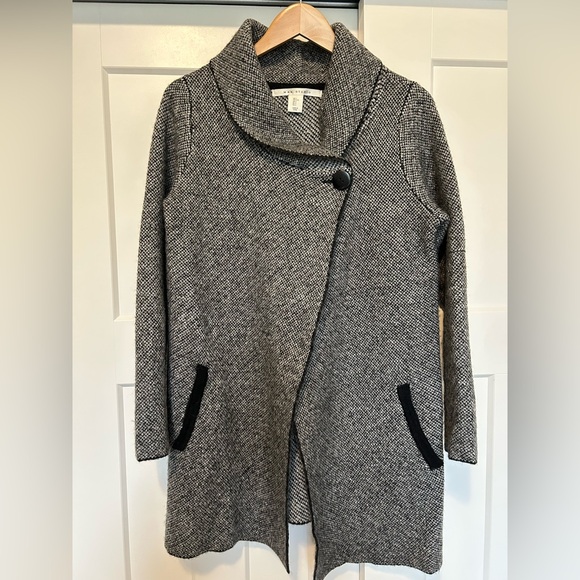 Max Studio salt and pepper wool blend sweater coat - Picture 1 of 3